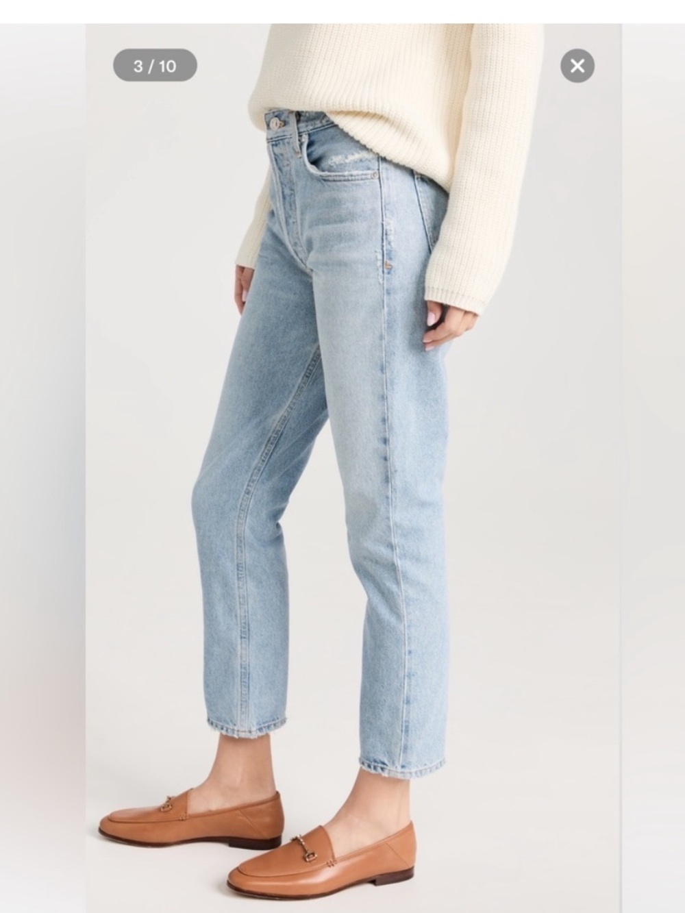 Citizens Of Humanity Light Blue Straight Leg Jeans - Picture 3 of 11